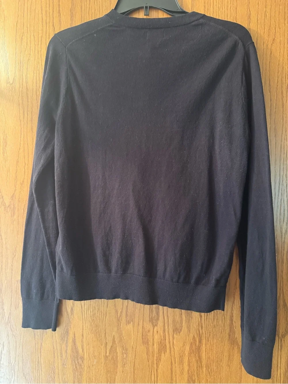 J. Crew Black Crewneck Button-Front Cardigan